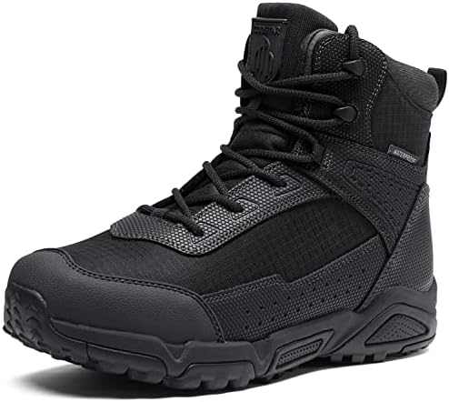 Coostar Men's Work Boots Lightweight Tactical Boots Waterproof Hiking Shoes for Men Summer Black US 13
