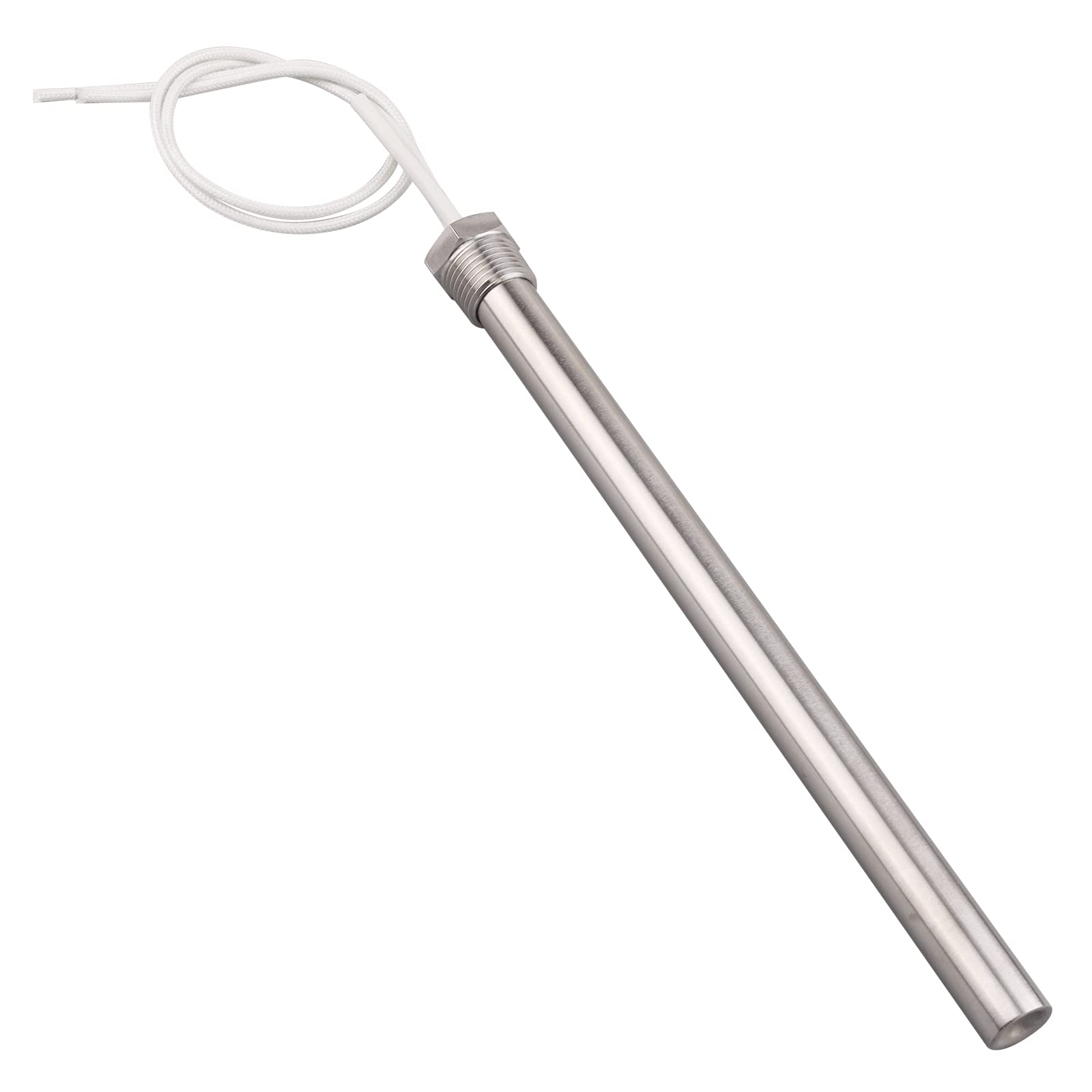 AIICIOO Élément chauffant à cartouche en acier inoxydable bride 1/2" DN15 21 mm AC 220 V 1500 W