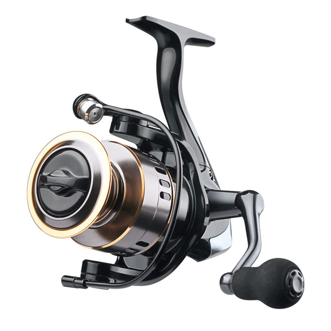 Kołowrotek wędkarski HE1000-7000 kołowrotek spinningowy 10 kg kołowrotek wędkarski 5.2:1 szybki metalowy kołowrotek do basu