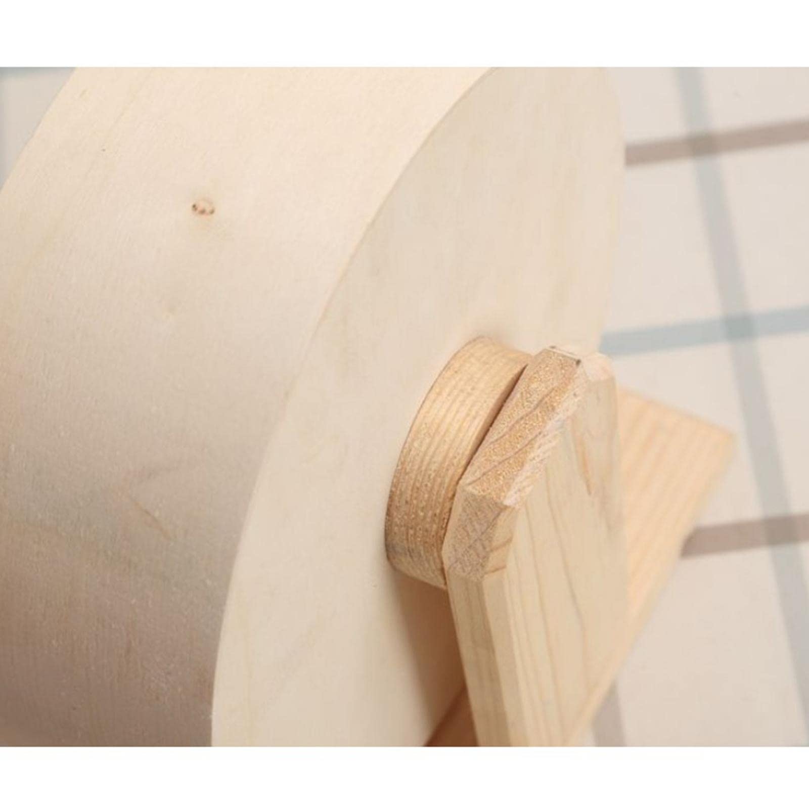 Générique Roue d'exercice Silencieuse pour Hamster, Roue en Bois, Base Antidérapante, Accessoire pour Petits Animaux, Fonction Décorative, Convient Aux Peti, M