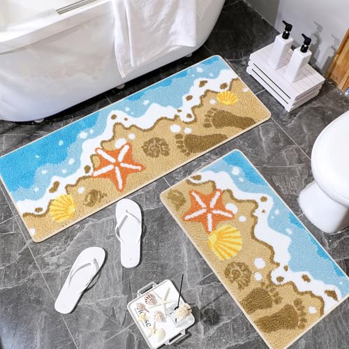Duraaamo Beach Bath Rug Set