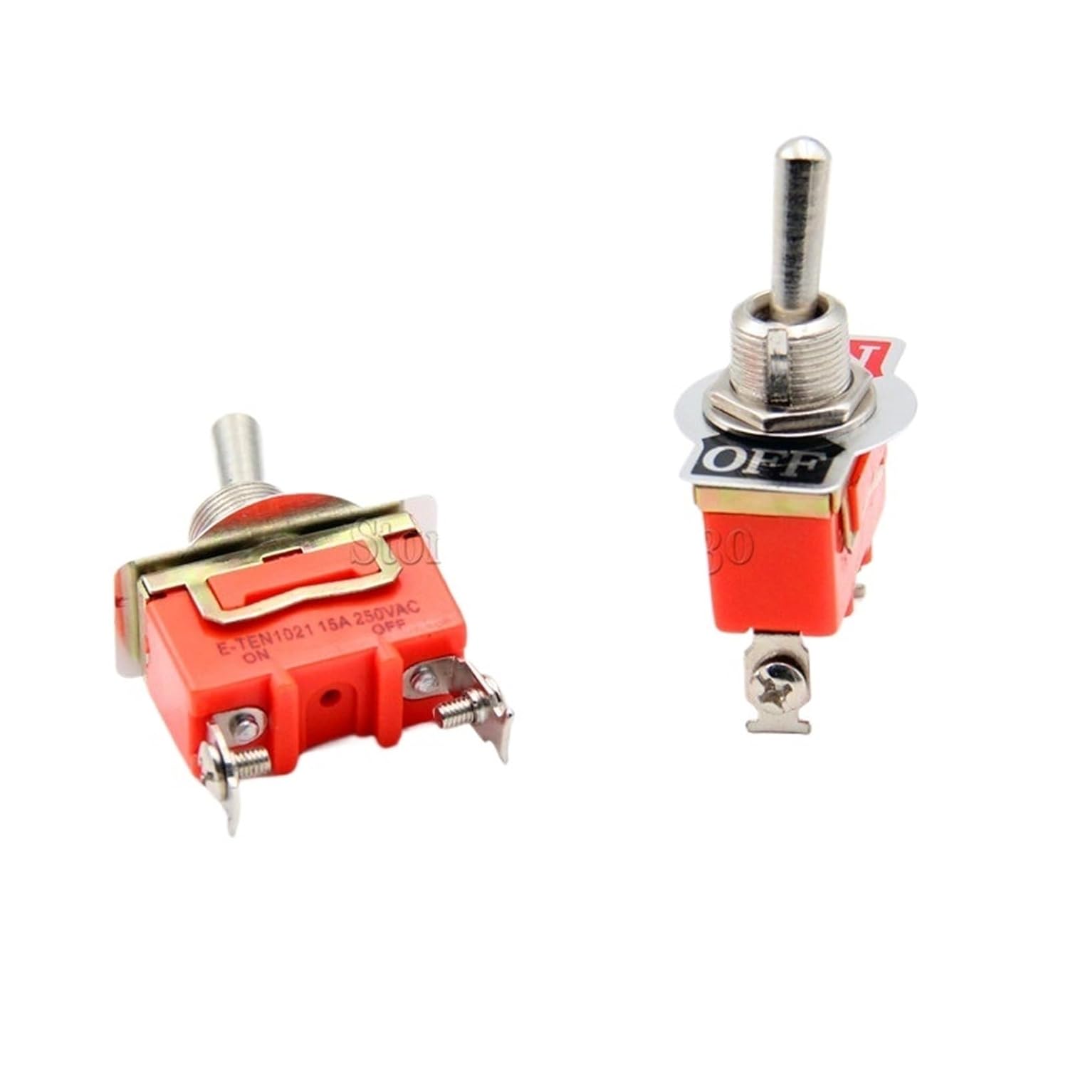10Pcs E-TEN1021 15A 250V AC 2PIN ON-Off 12mm Toggle Switch Rocker Switch Power