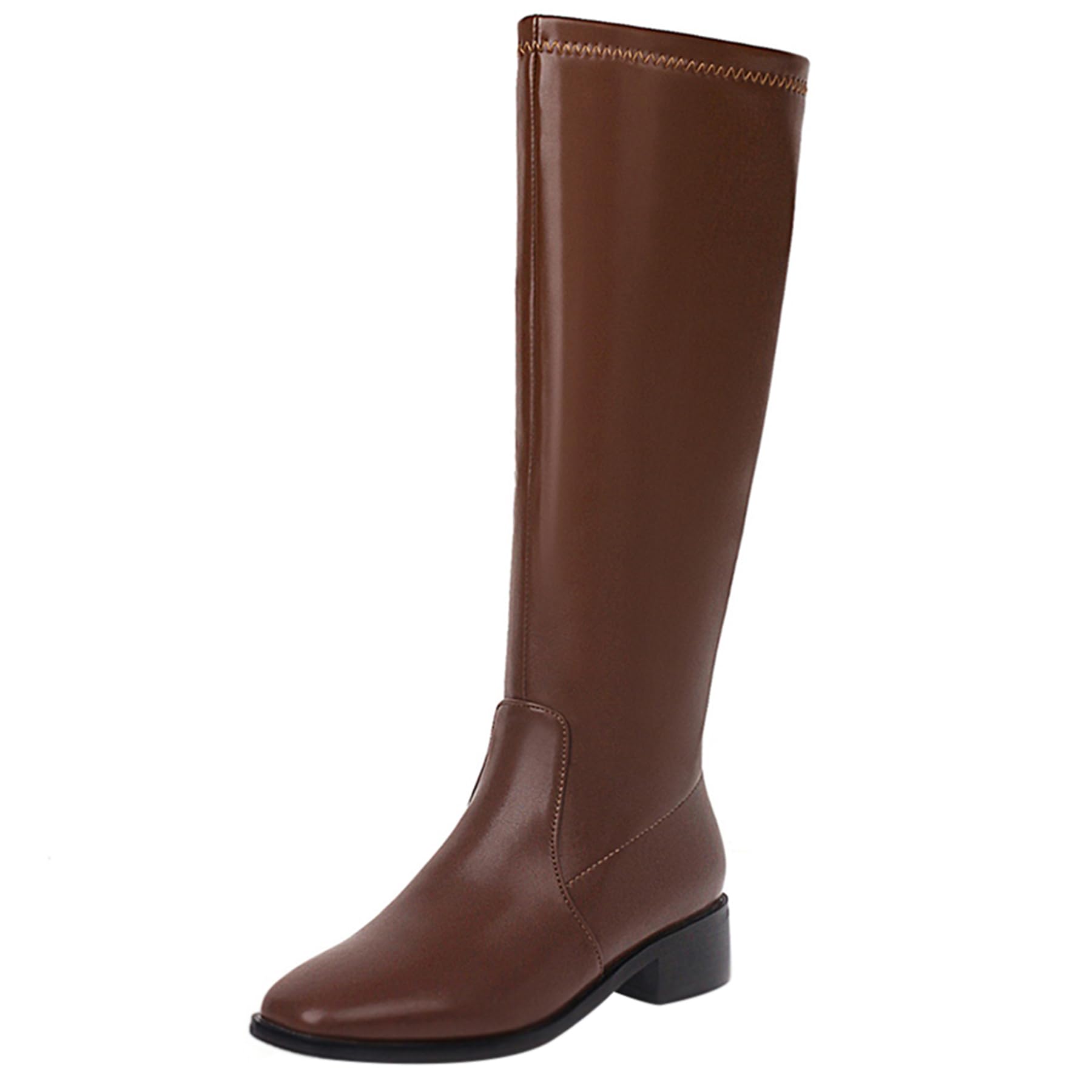 Gicoiz Square Toe Knee High Comfortable Riding Boots Women