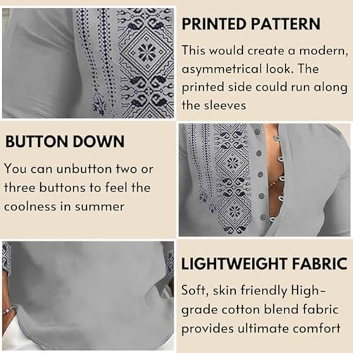 Image of Amazon Brand - INKAST Men's Cotton Blend Mandarin Collar Self One Design Full Sleeve Casual Short Kurta