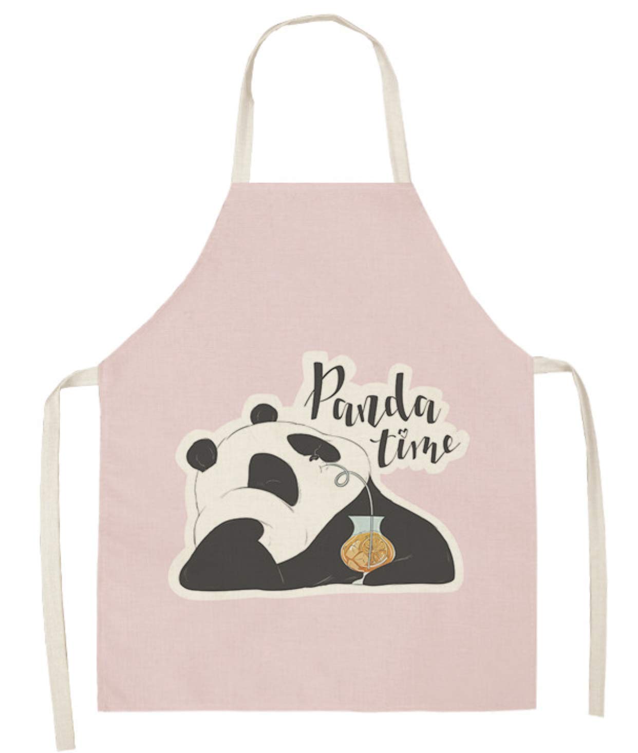 FYBR Panda Adult Children Kitchen kids apron customized funny cartoon panda printing cotton cleaning waterproof bbq apron wholesale