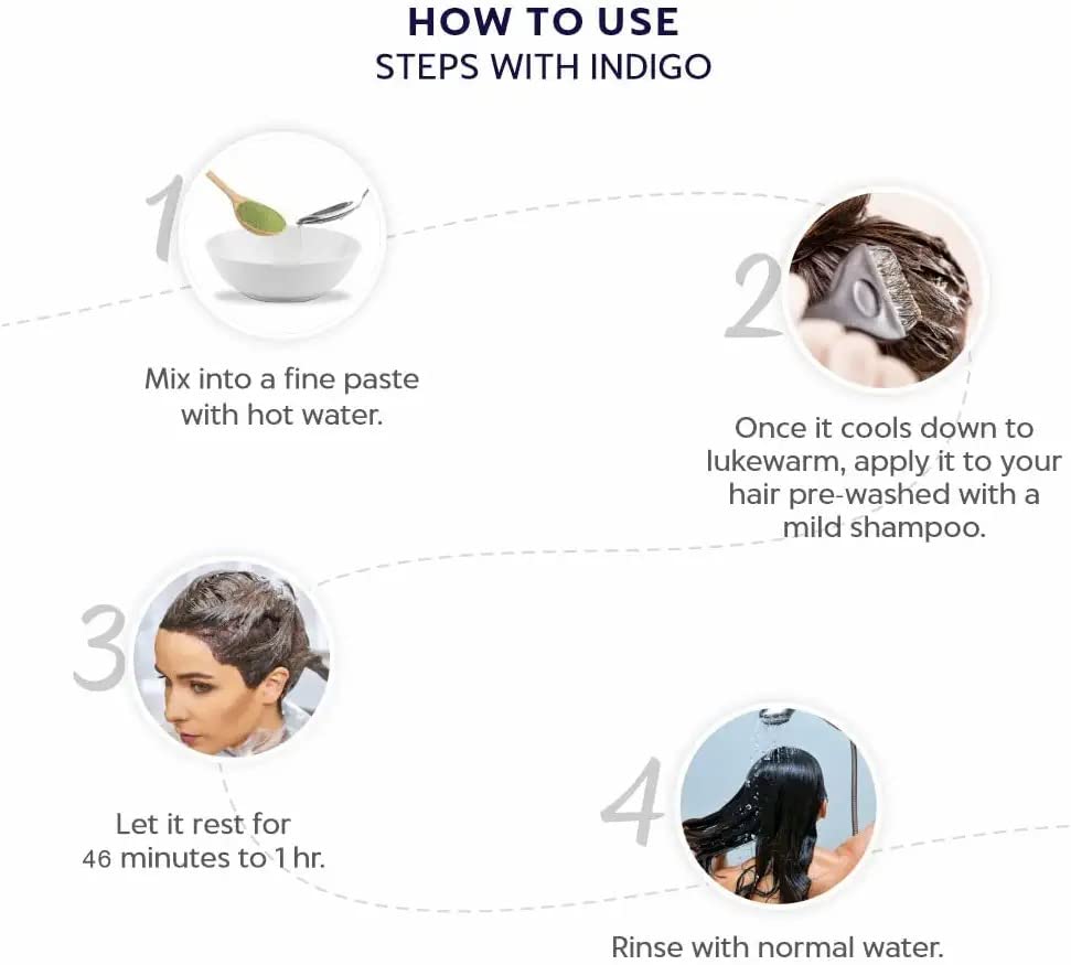 Bio Organic Indigo Powder, 100% Certified Organic, Triple-sifted & microfine Powder, Cruelty-Free & Vegan, Indigofera Tinctoria Powder for Natural Hair Coloring, Arrests Early Greying & - 100g