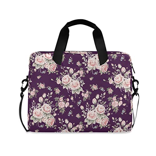 Sacoche ordinateur portable 16 pouces housse PC fleurs et disco rose