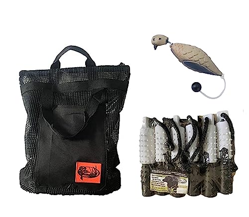 Dog Training Kit – Mourning Dove Training Dummy, (6 Pack) 2 inch Black & White Flasher Plastic Bumper, and Mesh Carrying Bag Dog Training Kit – Mourning Dove Training Dummy, (6 Pack) 2 inch Black & White Flasher Plastic Bumper, and Mesh Carrying Bag
