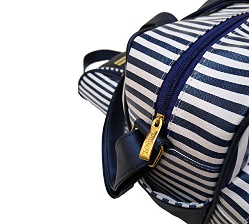 Conjunto de Bolsa, Frasqueira, Porta Mamadeira e trocador Deslumbre Rosa escuro