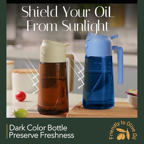 Image of YARRAMATE 16oz /470ml Light-Blocking Dark Oil Sprayer for Cooking (Skyblue)