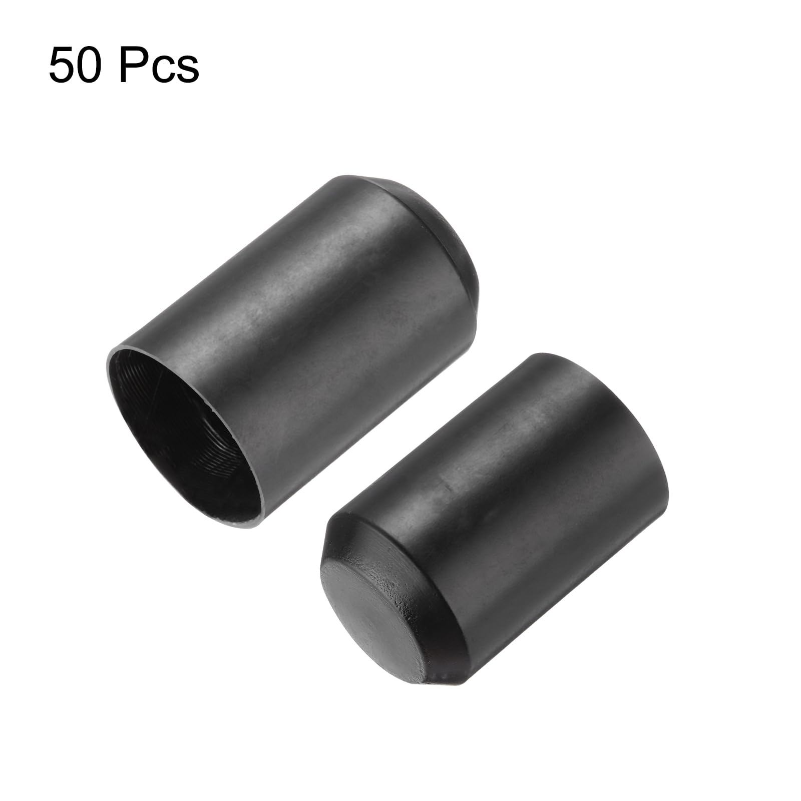 QUARKZMAN 50pz Tappi Termorestringenti 32mm ID x 50mm L 2:1 Rapporto Guaine Termorestringenti Tappi Rivestiti Sigillati Impermeabili Adesivi per Cavi Elettrici, Neri
