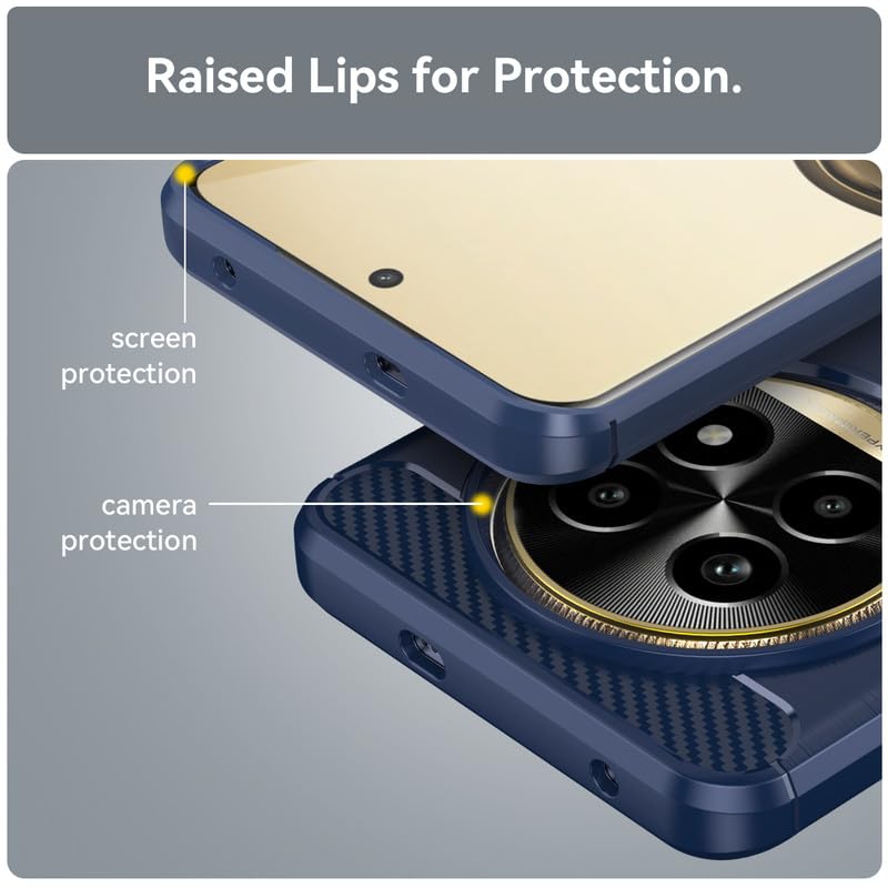 Image of Basic Case for Realme 13 Pro 5G / 13 Pro Plus 5G (Carbon Fibre Blue)