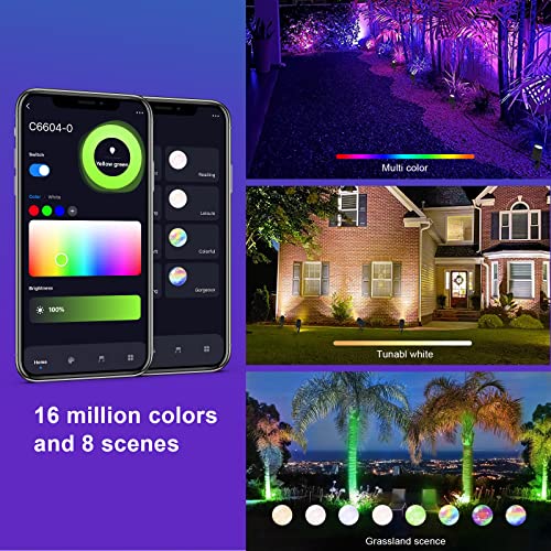 Appeck Smart Landscape Lighting, Rgbcw Spot Light App Control, Color Spotlight Ip67 Waterproof, Outdoor Light Work With Alexa And Google Assistant (Required Gateway) 6604 #TOP4