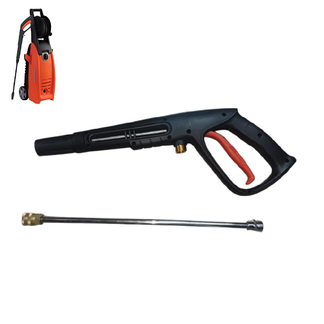 High Pressure Car Washer Gun with Adjustable Nozzle | Heavy Duty Water Spray Gun with Safety Lock Trigger & Extension Rod-image-39
