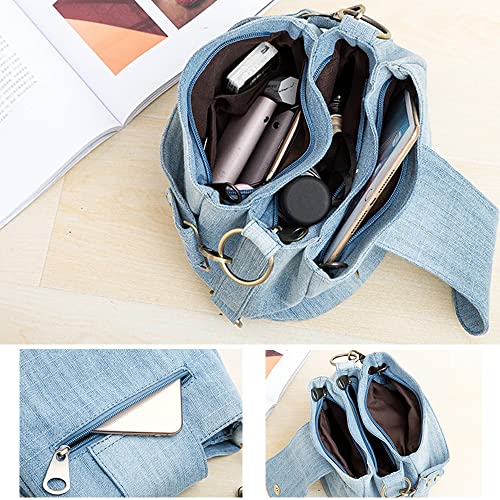 Bolso casual de lona vintage para mujer con gran capacidad miniatura 6