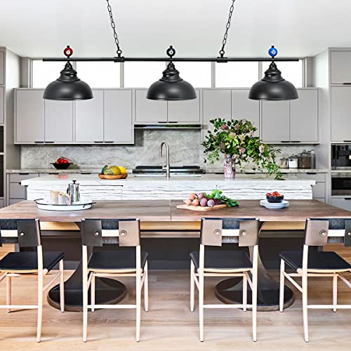 Insfashble Pool Table Light, 3-Light Billiard Lighting With Black Conical Lampshades, Billiards Decor Hanging Chandelier For Game Room, Dining Room, Living Room, Bar, Cafe #TOP5