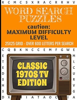 Paperback Word Search Puzzles Caution: Maximum Difficulty Level: The Most Difficult Puzzle We Make- Over 600 Letters Per Puzzle - 25x25 Grid Size- For People Book