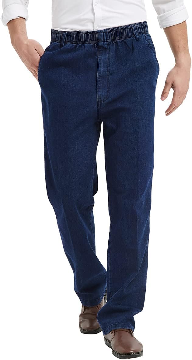 IDEALSANXUN Men’s Elastic Waist Jeans