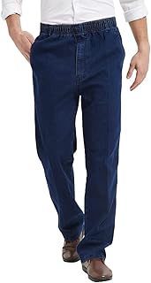 IDEALSANXUN Men’s Elastic Waist Jeans
