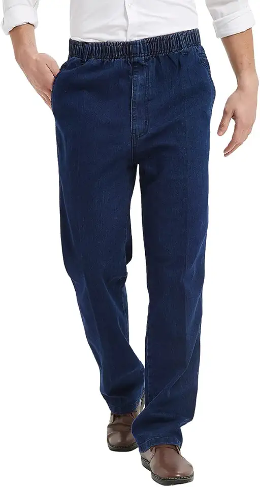 IDEALSANXUN Men’s Elastic Waist Jeans