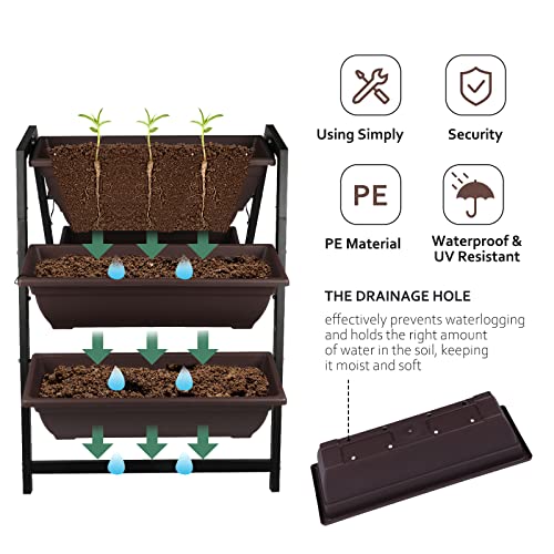 Planters For Outdoor Plants, Raised Garden Bed Vertical Garden Tiered And Freestanding Planter Stand With 5 Boxes Hydroponics Supplies Indoor Herb Garden Gifts For Gardeners Grow Strawberry Planter #TOP2