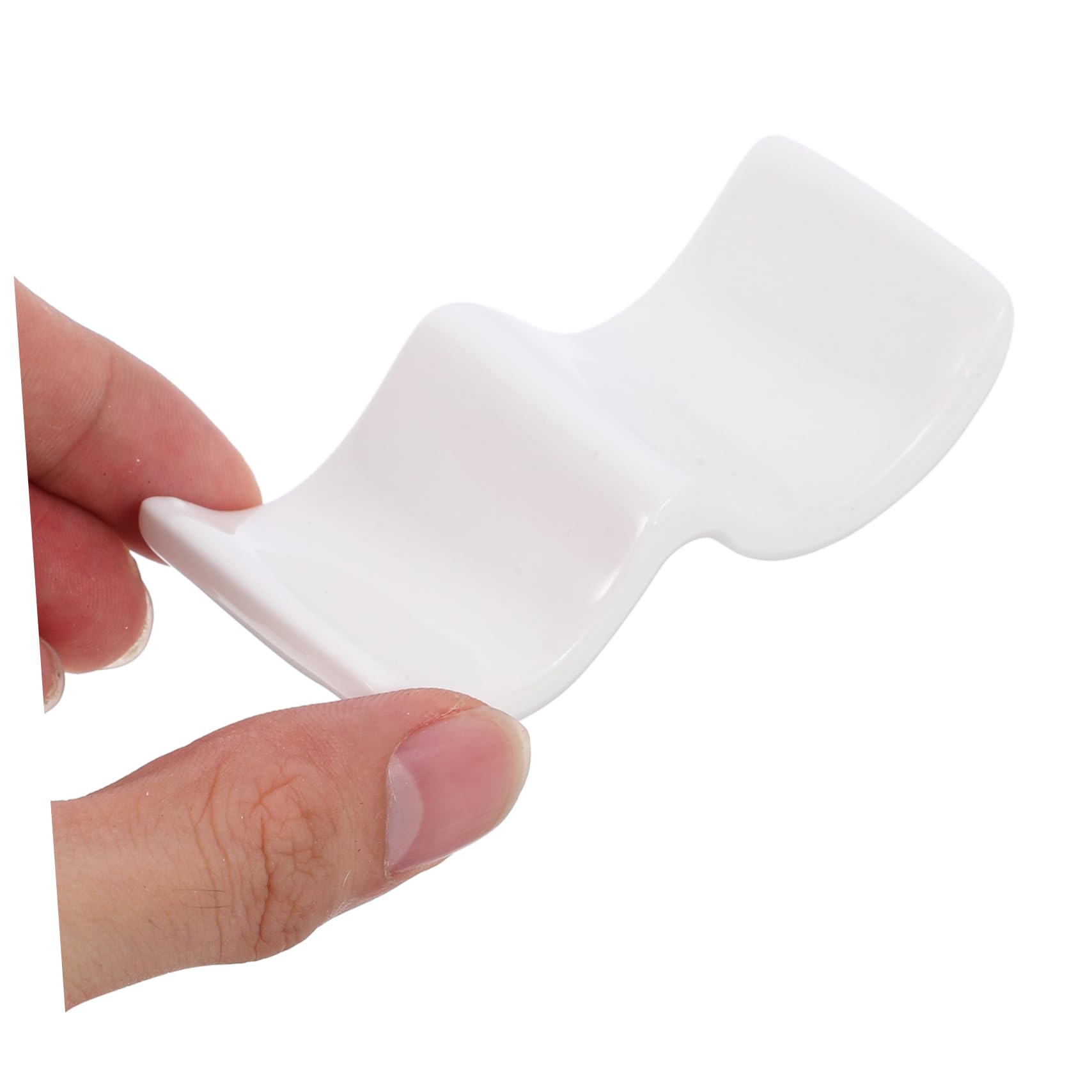 PRETYZOOM Set 10 Pezzi Appoggia Posate in Ceramica Bianca, Supporto per Bacchette, Cucchiai e Forchette per Cucina e Ristorante, Design Elegante e Funzionale
