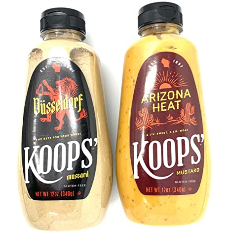 Koops' Mustard (2-Pack) - Arizona Heat 12 Oz, Dusseldorf 12 Oz #TOP26