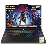 Lenovo Legion 5 Pro Gaming AI Laptop | 16" 2560x1600 OLED 165Hz 1100nits HDR Peak | AMD 8-core Ryzen 7 8745HX | 64GB DDR5 1TB SSD | GeForce RTX 5060 (572 AI TOPS) RGB Backlit Win11Pro w/DLCA Accessory