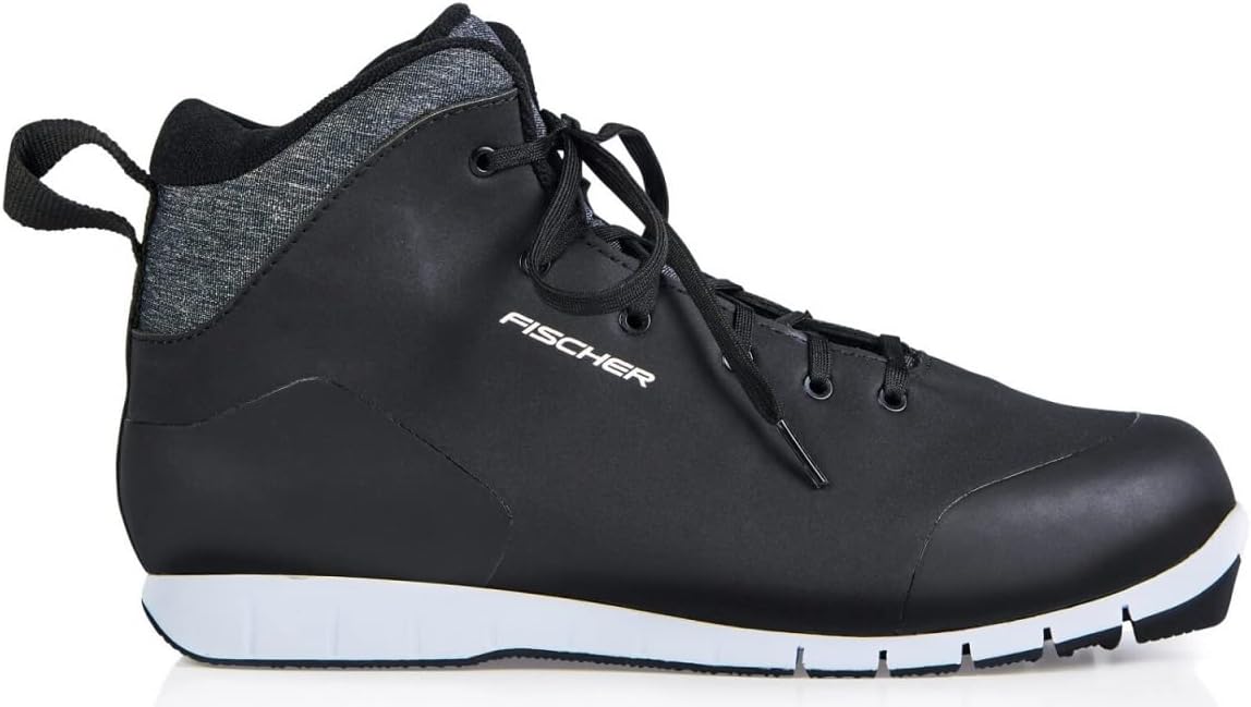 Fischer Urban Pure Black Cross Country Shoes for Men, Cross Country Shoes and Everyday Trainers, Excellent Sole Properties, Water-Repellent