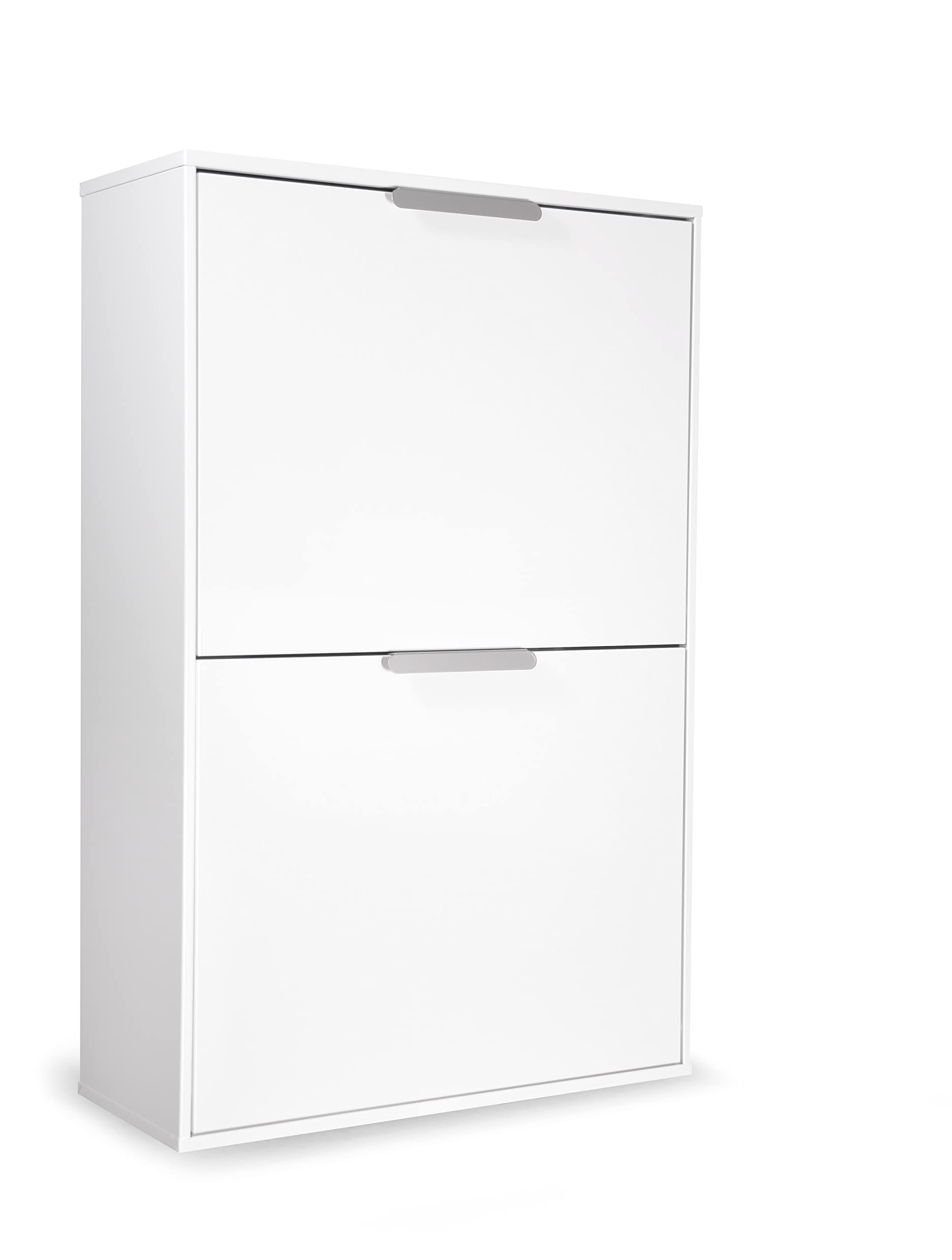Arregui CR601-E Pattumiera Differenziata 4 Scomparti | 4x 17L (68L) | Contenitore in Acciaio da Interno | Mobile per Raccolta Differenziata | Cestino per Spazzatura da Cucina e Ufficio | Bianco
