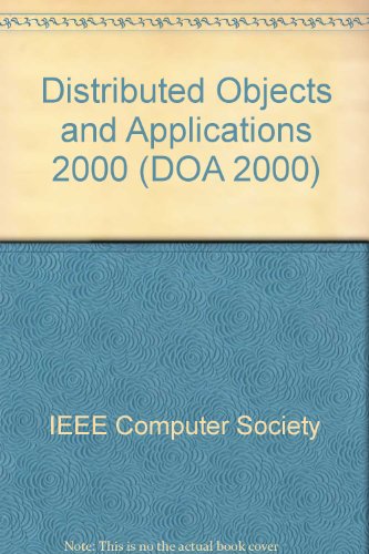 Distributed Objects and Applications 0769508197 Book Cover