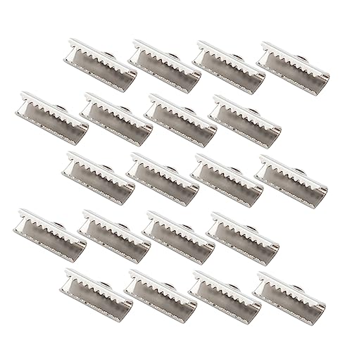 Artibetter 100Pcs Pinch Crimp Ends Clamps for Jewelry Making for Ribbon Lace and Cords for DIY Crafts and Accessories