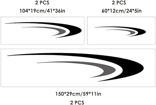 Miniatura 3 de Calcomanías de vinilo grandes, calcomanías de cuerpo de automóvil, calcomanías gráficas de rayas de vinilo para cámper, RV, remolque, autocaravana,
