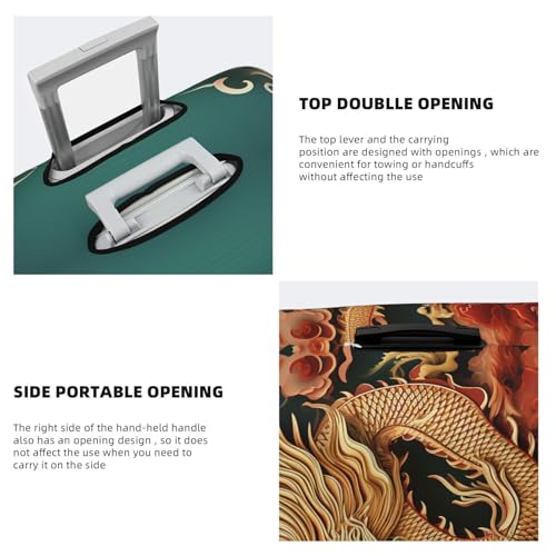 Travel Luggage Cover Fashion Suitcase Protector Dragon Background Spandex Baggage Covers Washable Suitcase Covers Anti-Scratch Luggage Cover Protectors Fits 18-32 Inch Suitcases Large4