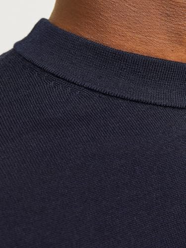 JACK & JONES Einfarbig Strickpullover Blau L – Ansicht 5