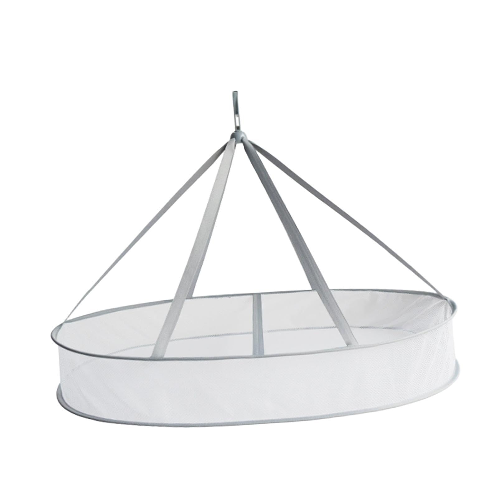 Portable Sweater Rack Foldable Mesh Net Storage Rack with Hook Windproof Polyester Suitable for Delicate Clothes Flowers Swimsuits