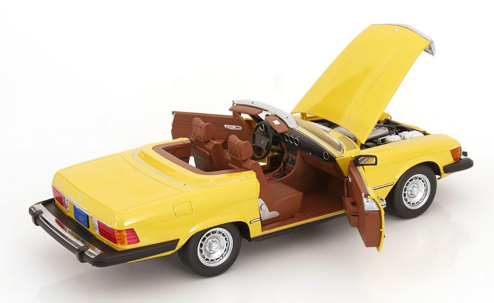 KK Scale KKDC120263 - Mercede. 450 SL R107 US Version Yellow 1979 TV-Series Hart To Hart with Openings - Scala 1/12 - modellino Auto