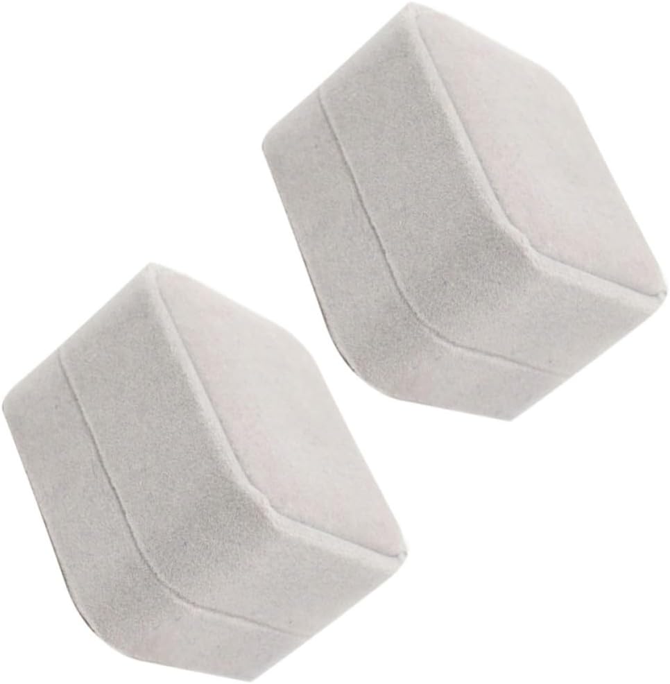 2pcs Couple Ring Case Flannel Box for Wedding and Engagement Xmas