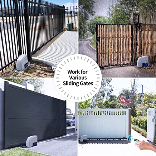 Topens Rk500T Automatic Sliding Gate Opener Rack Drive Electric Gate Motor For Heavy Driveway Slide Gates Up To 1300 Pounds, Security Gate Operator Ac Powered With Nylon Gear Rack And Remote Control #TOP5
