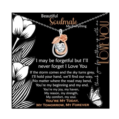 BuzyBee London Wife Gifts Soulmate necklaces for women Fiancee birthday gift Jewellery Valentines day presents Girlfriend Jewelry