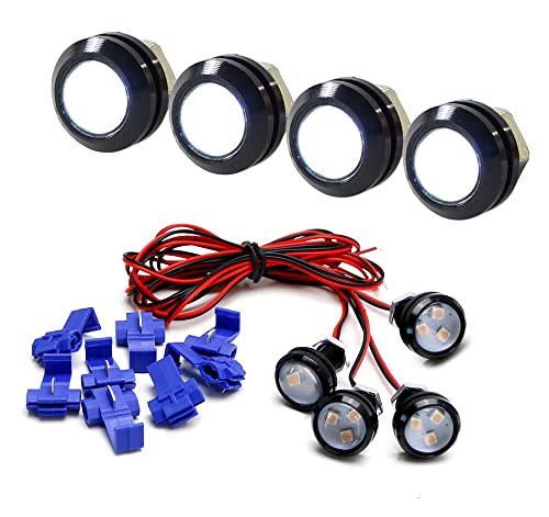 Kit LED iJDMTOY 4 pzas Luz Blanca Xenón para Parrilla miniatura 6