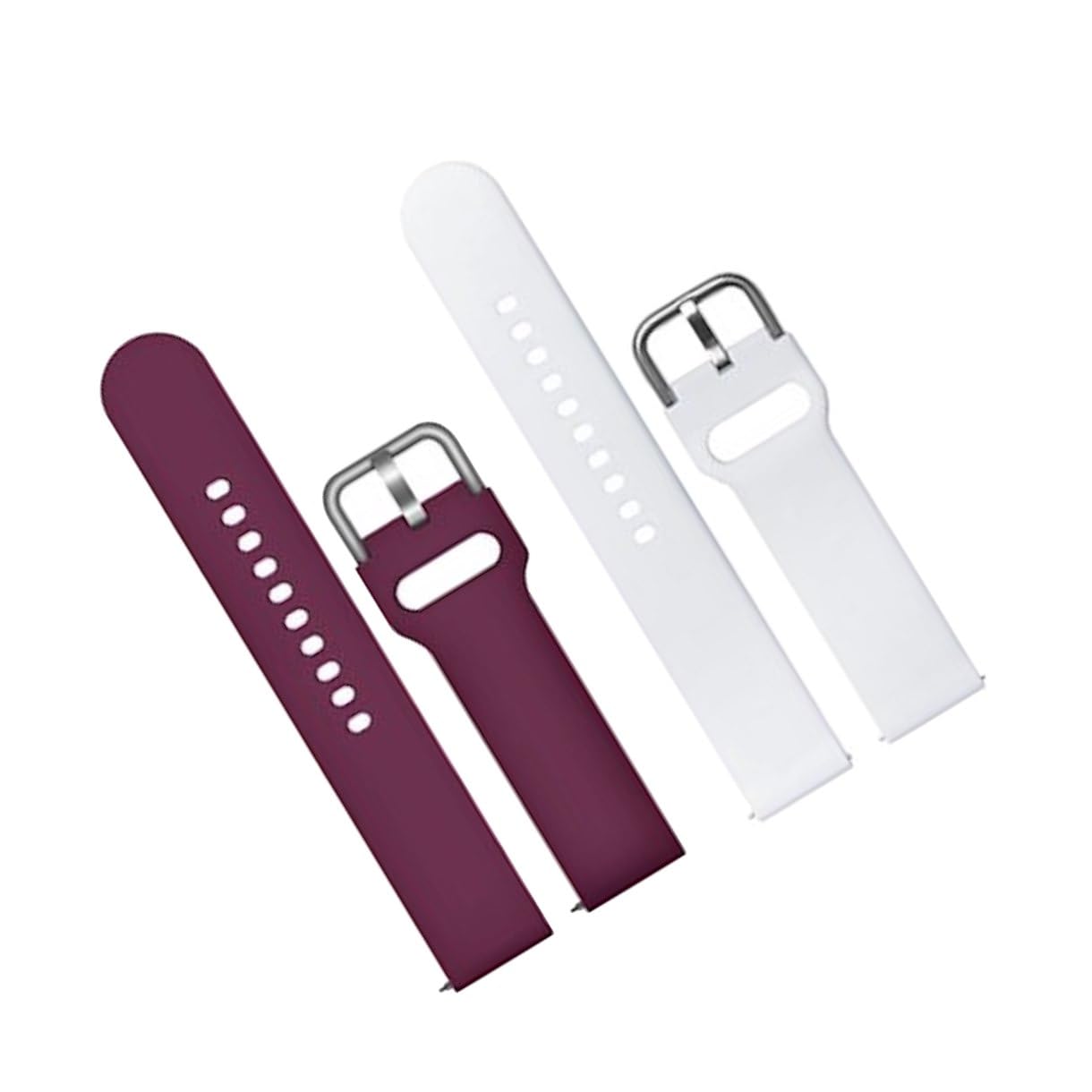 22mm Soft Silicone with Metal Buckle Strap Replacement Belt Band for Fastrack Reflex Vox, Reflex Nitro, Reflex Kruz, Reflex Hello, Revoltt FS1 Smart Watch Strap (Pack Of 2)-image-16