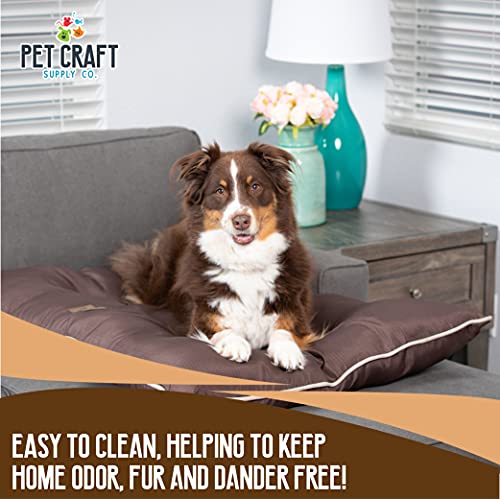 Pet Craft Supply Super Snoozer Calming Indoor / Outdoor All Season Water Resistant Durable Dog Bed, Large, Chocolate #TOP3