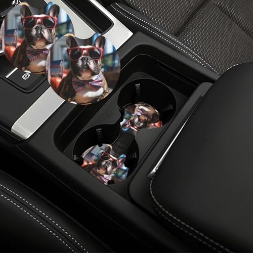 Portavasos para Auto 2 Piezas Antideslizantes Negro miniatura 1