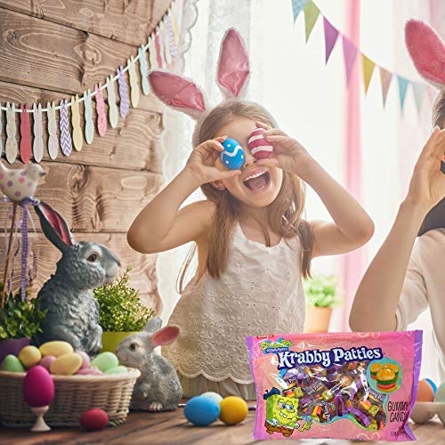Sponge Bob Square Pants (1 bag) Easter Gummy Krabby Patties Candy - Perfect for Egg Hunts and Baskets - 5.08 oz / 144 g - Thumbnail 6