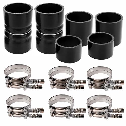 Best Intercooler Boots for 7.3 Powerstroke: Top Picks 11 LSDZWORK Intercooler Boot & T Bolt Clamp for 1999-2003 Ford F250 F350 7.3L Diesel (Black)