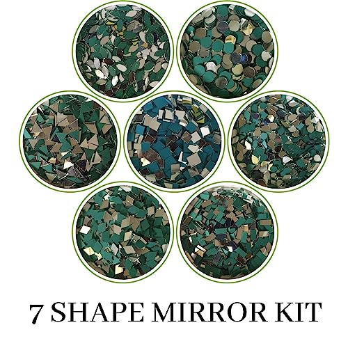 Image of Ceramic Cones & Mirror for Arts & Crafts, Lippan Art, Mandana Art, Texture, Pottery, Liner, DIY Decorative Purposes Kit for Artist, Hobbyists, Boys, Girls Above 5 Year+ (10 Cone & 7 Mirror)