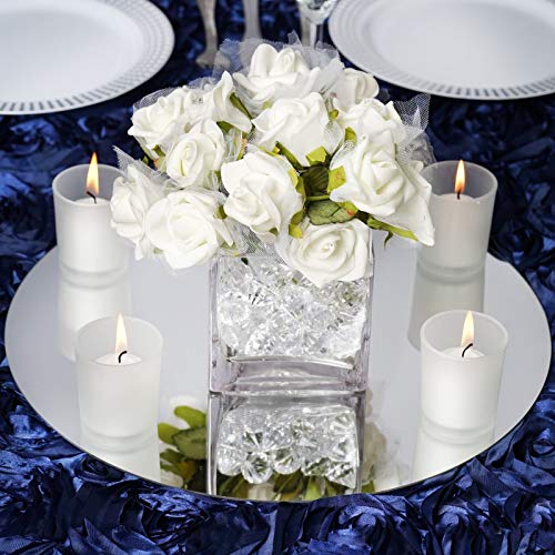 Tableclothsfactory 14" Round Glass Mirror Wedding Party Table Decorations Centerpieces - 4 PCS