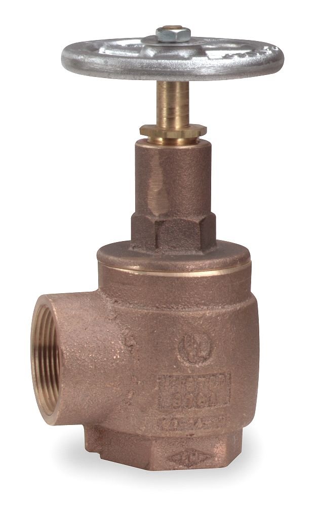 AngleValve, 2.5 in FNPT, Brass, Rising Stem