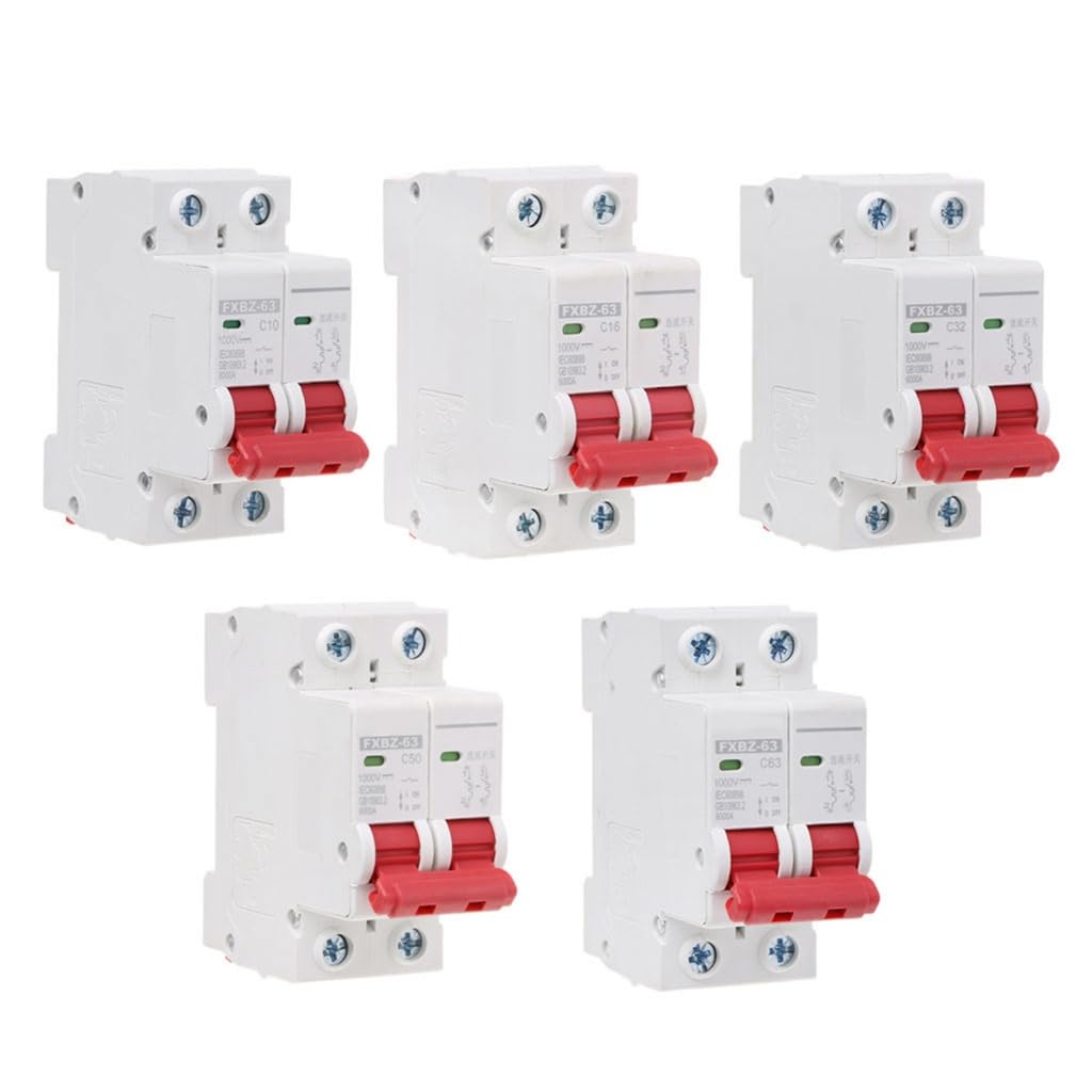JOYKK 2P DC 1000V Solar Mini Circuit Breaker 50A DC Photovoltaic MCB - White